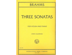 Brahms. 3 Sonatas op.78, op.100 and op.108: for violin and piano