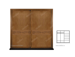 Шкаф-купе для одежды 2-х дв. "Соната" без зеркала (декор), Belfan