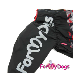 Комбинезон для крупной собаки Черно-красный