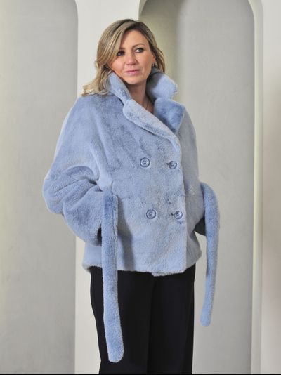 Шуба ТМ-701 голубой