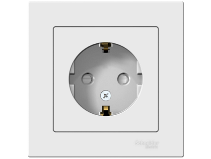 Антибактериальные розетки Atlasdesign белого цвета