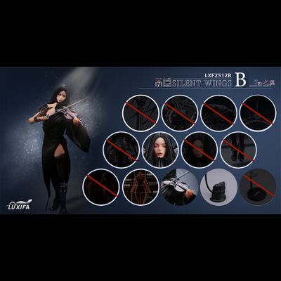 ПРЕДЗАКАЗ - Темная скрипачка - Коллекционная ФИГУРКА 1/6 Silent Wings Soloist (LXF2512B) - Luxifa ?ЦЕНА: 26900 РУБ.?