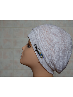 Хлопковый летний берет Vizio Италия 4807 белый