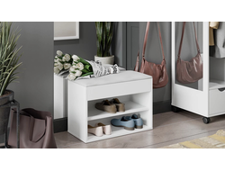 Тумба для обуви Лайт Тип 1 Белый глянец