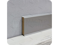 Напольный плинтус с мягким краем Dollken cubu flex life, высота 40 мм. толщина 11 мм. цвет серебро