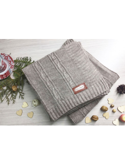 Плед вязаный "Косы"