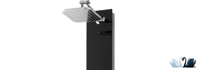 Душевая панель Creavit PT909, гидромассаж, термостекло черного цвета