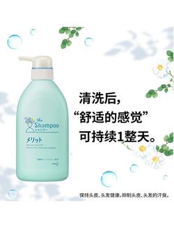 KAO "Merit" Успокаивающий шампунь для чувствительной кожи головы, склонной к перхоти и зуду, без силиконов, 480 мл.