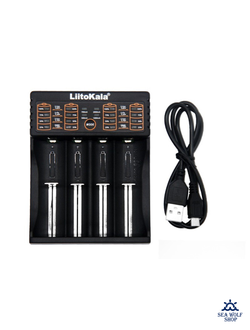 Зарядное устройство "LiitoKala" 4 слота с USB