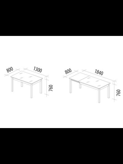 Обеденный стол Орфей 40 Белый песок-Кена