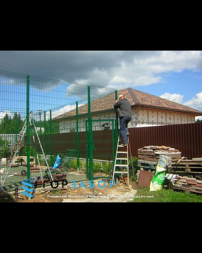 Спортивное ограждение из 2D панелей высота 4м