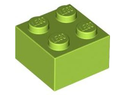 Brick 2 x 2, Lime (3003 / 4122451 / 4220632)