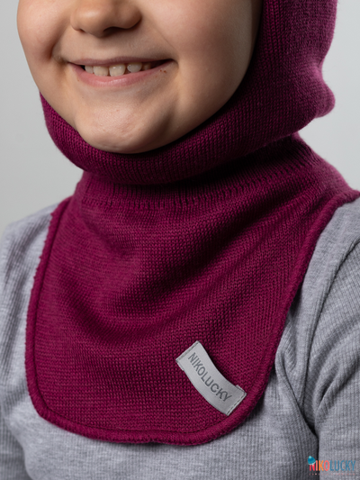 Шапка-шлем 23101-04 с утеплителем, хб подклад, рубиновый 52-54