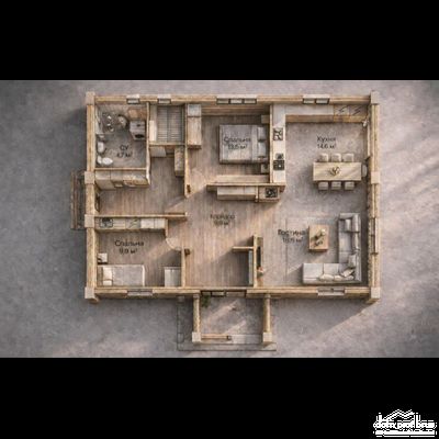 Древесный 84м2 12х7