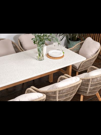 Стол обеденный из тика Talara 200 см