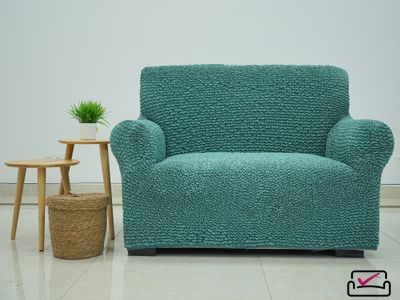 Чехол на 2хм диван Микрофибра Малахит. Защита для мягкой мебели от животных.