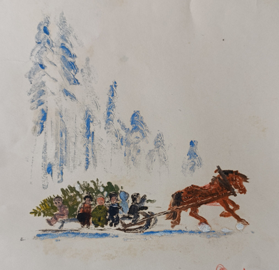 "Фея" литография Швец П.Ю. 1972 год