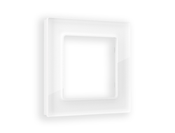 Рамка 1-ая Белое стекло органическое, коллекция PLATOS - Ambrella Volt - ALFA