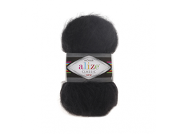 Пряжа Alize Mohair Сlassic Alize (Мохер Классик Ализе): Состав: 25% Mохер - 24% Шерсть - 51% Aкрил Вес: 100 г Длина: 200 м цвет  Черный 60