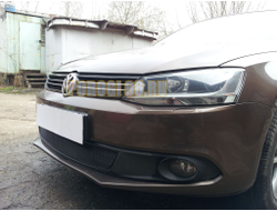 Защита радиатора Volkswagen Jetta VI 2010-2014 black