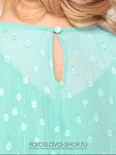 Нарядное шифоновое платье нежно-зеленого цвета