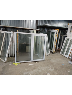 ОКНО БУ ШИРИНА 1600 ВЫСОТА 1490 ПРОФИЛЬ 60, 24 СП (ОДНОКАМЕРНЫЙ)