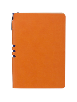 Бизнес-тетрадь Attache Light Book А5 112л, линия, кожзам оранжевый