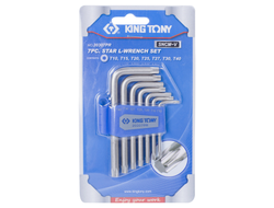Набор Г-образных Torx, T10-T40, короткие, 7 предметов KING TONY 20307PR