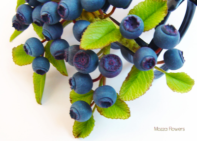 Краб для волос черникой .