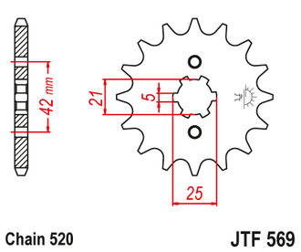 Звезда ведущая JT JTF569.15 (JTF569-15) (F569-15)