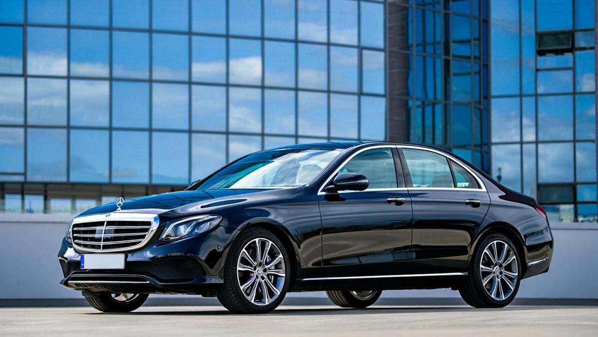 Престижная аренда Mercedes E‑Class в Екатеринбурге возле бизнес-центра.