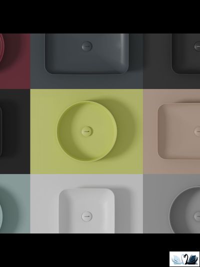 Раковина Creavit Loop LP145-00NN00E-0000 Neon Mat LP145, желтая матовая, диаметром 45 см