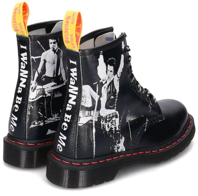 Ботинки Dr. Martens 1460 Sex Pistols (Черные с белым)