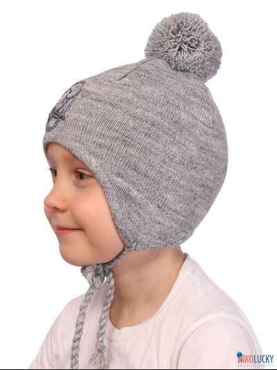 Шапка  м8в17, цвет серый  р. 52-54