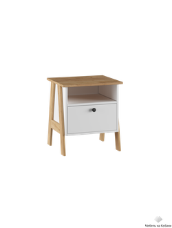 Теодора Тумба ПВШ Белый/Дуб крафт