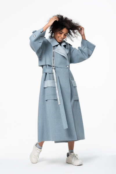 Женское драповое пальто тренч Flirt 604 фото