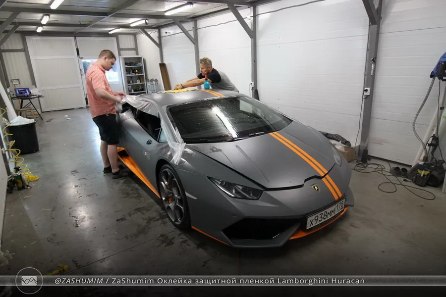 Оклейка защитной пленкой Lamborghini Huracan