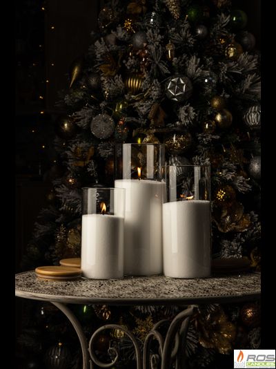 Колба/ваза 30см с бамбуковой крышкой