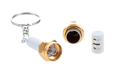 Брелок «Свеча зажигания с фонариком», металл ЗОЛОТО