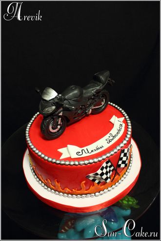 Торт с мотоциклом (4 кг.)