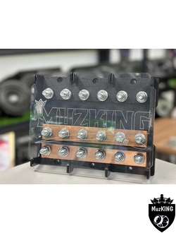 Дистрибьютор биполярный MuzKING 6 каналов +- шпилька М8