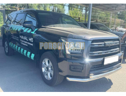 Защита переднего бампера двойная Папа Тюнинг d60/42 для Haval H5 2024-