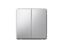 Systeme Electric ArtGallery Алюминий Выключатель 2-клавишный кнопочный, сх.2, 10А, механизм