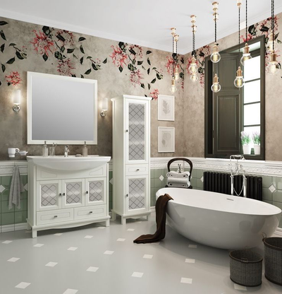 Мебель для ванной Opadiris Омега 85 слоновая кость