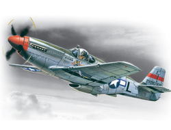 Сборная модель: (ICM 48121) Американский истребитель Mustang P-51C