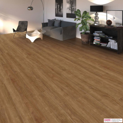 Декор ламината Haro Tritty 100 Gran Via Дуб Элеганза Натур 541516 в интерьере гостиной