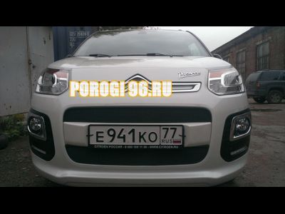 Защита радиатора Citroen C3 Picasso 2013- (2 части) black