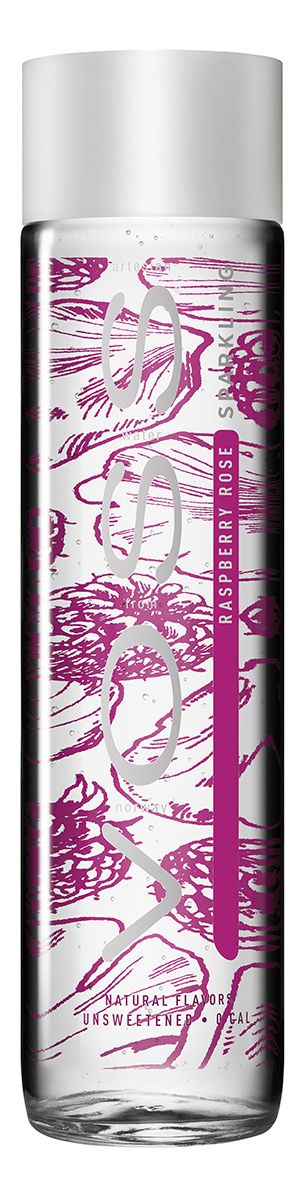 Вода Воcс Малина-Роза  (Voss)  газированная 0,375мл (12) Стекло