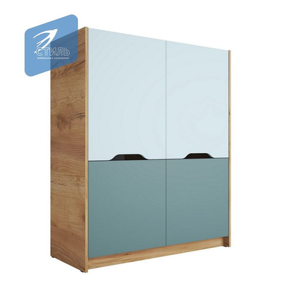 Шкаф для одежды ШК-004 РИЧ Мята/Сумеречный голубой (Стиль)