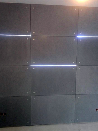 Декоративные панели имитирующие бетон с подсветкой